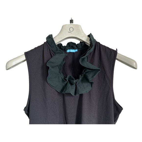 J. McLaughlin Ruffled Top Short Sleeve Shirt Blouse Size Large - Picture 3 of 7